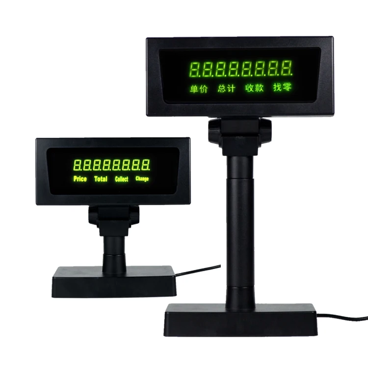 LED8 клиентский дисплей поддержка Win11 POS Pole Display английский светодиодный для систем