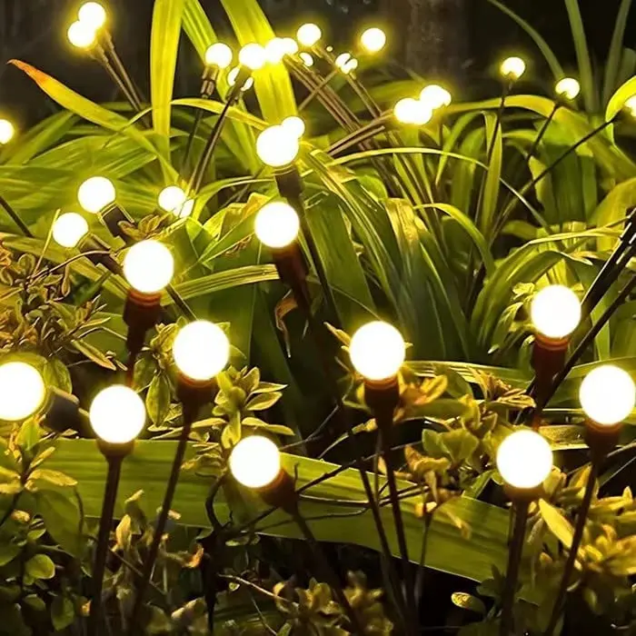 Spot direct delivery morden led solar garden landscape light ip 65 outdoor decorate waterproof solar firefly lawn lights