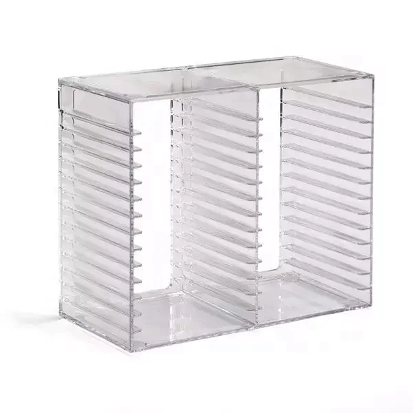 2022 Wholesale Customized Black Acrylic CD Storage Display Box for Video Store CD Organizer