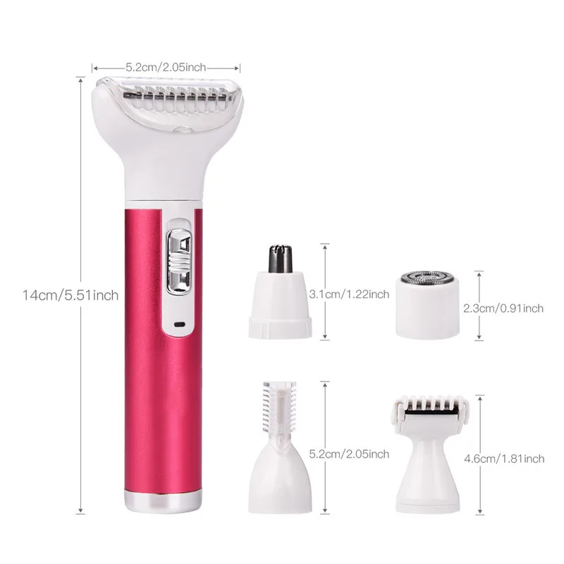  OEM Portable Ladies Shaver Electric Epilator Trimmer Hair Removal Scraping Female Body Women