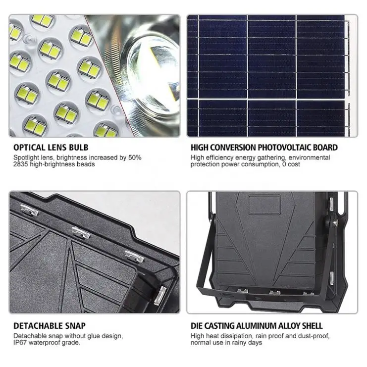 IP67 Outdoor Solar Powered CCTV Camera Solar 100w 200w 300w 400w 600w security camera with flood light