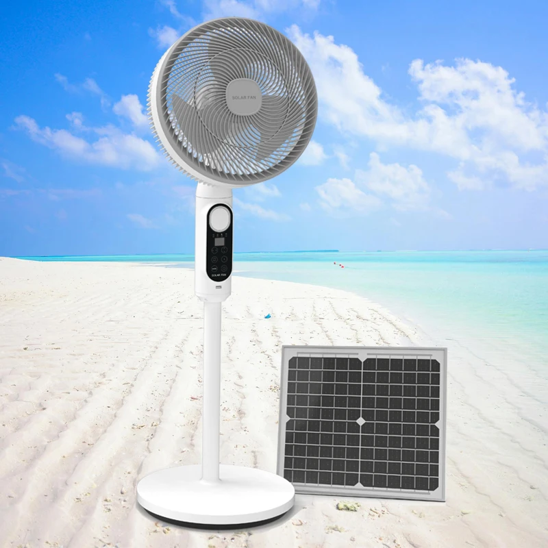 New Air Circulation Solar Fan with Remote Control and Mosquito Light, Night Light, Charge by Solar Panel and Dc Charger LED PC