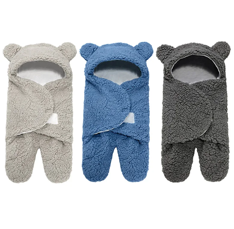 INS  Infant children super soft plush lamb wool blankets sleeping bags