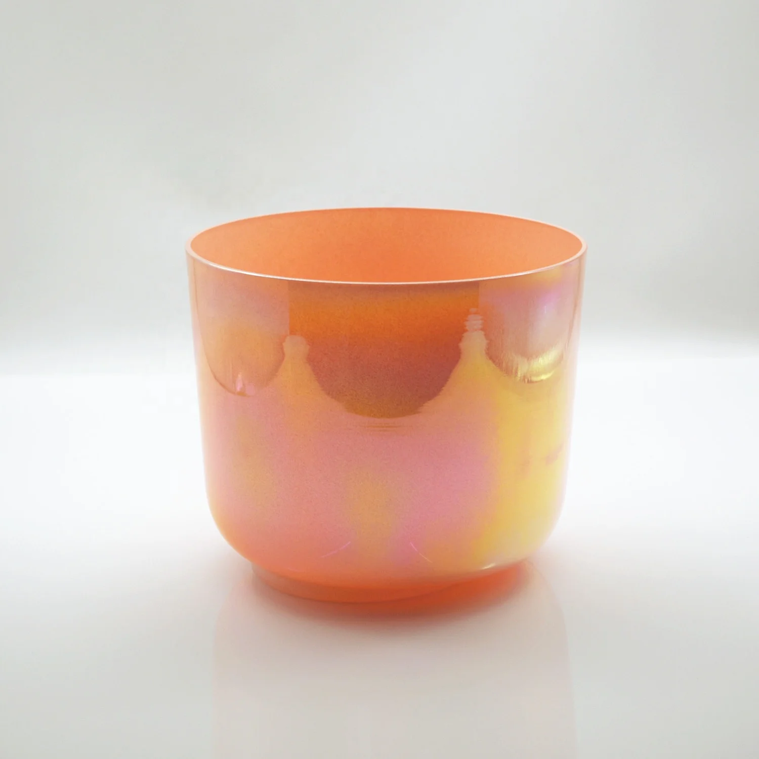 Alchemy Orange Clear Crystal Singing Bowl for Sound Healing and Therapy