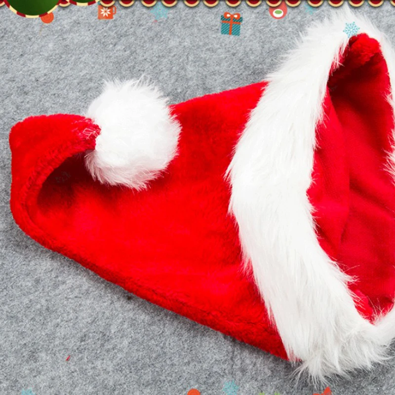 2019 Winter Xmas Hats Adult Kids Santa Hats Long Plush Christmas Cap For Christmas Day