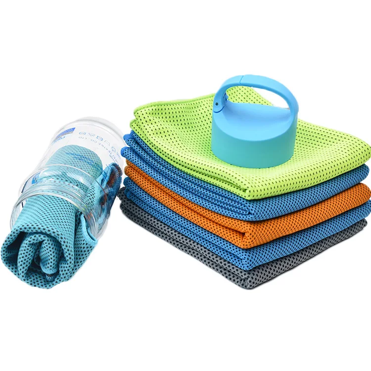 Оптовая продажа, полотенце из микрофибры для быстрого охлаждения спортивного льда в бутылке с пользовательским логотипом