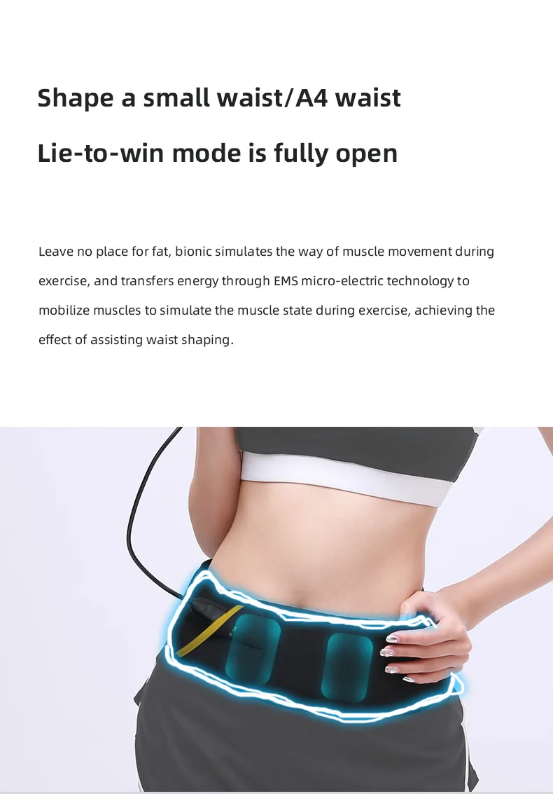Hot selling electrical massage weight loss belt slimming ab belt electronic muscle trainer ab stimulator belt 2023