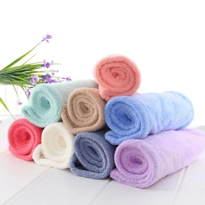 Drying Turban Towel Polyester Wrap Solid Quick Dry Absorbent Shower Cap For Long Hair