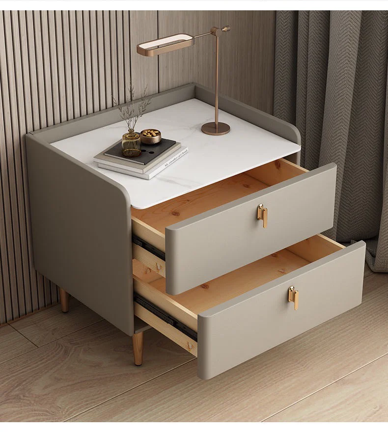 led light Nightstands night stand smart bedroom bedside table lamp modern luxury bedside table with charging station