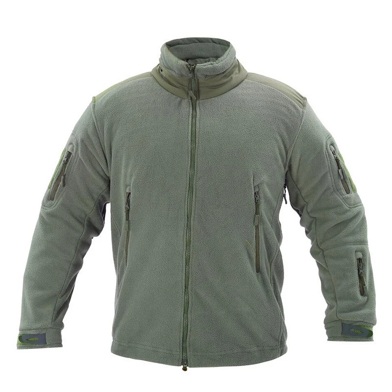 Оптовая продажа Теплая мужская куртка из мягкого S-XXXL с воротником-стойкой тактическая флисовая для охоты походов путешествий