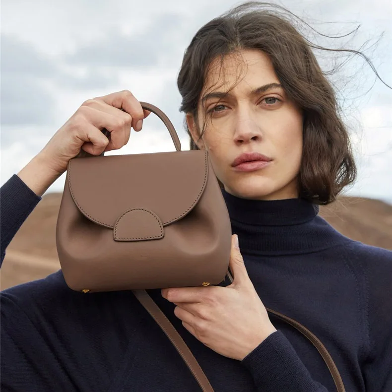 Sac A Main Femme Designer Bag Polene Hand Bag Women Handbags Luxury GENUINE LEATHER Casual Designer Dumpling Shoulder Bag