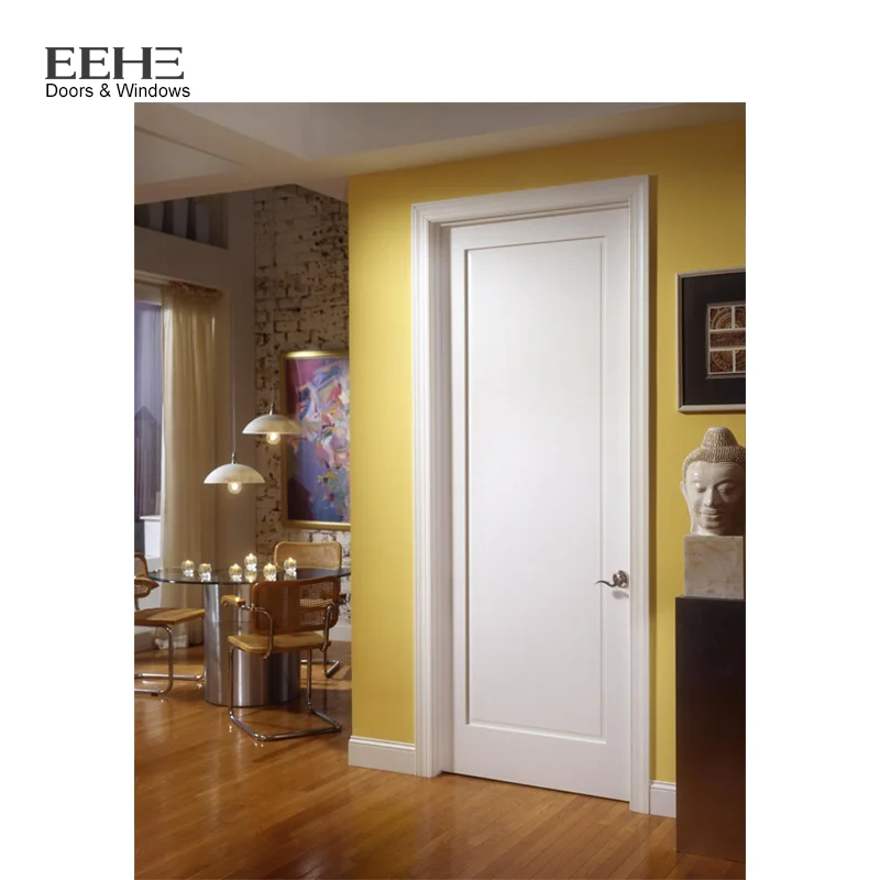 2022 MDF material Soundproofed interior solid wood casement doors High-end customized bedroom swing doors