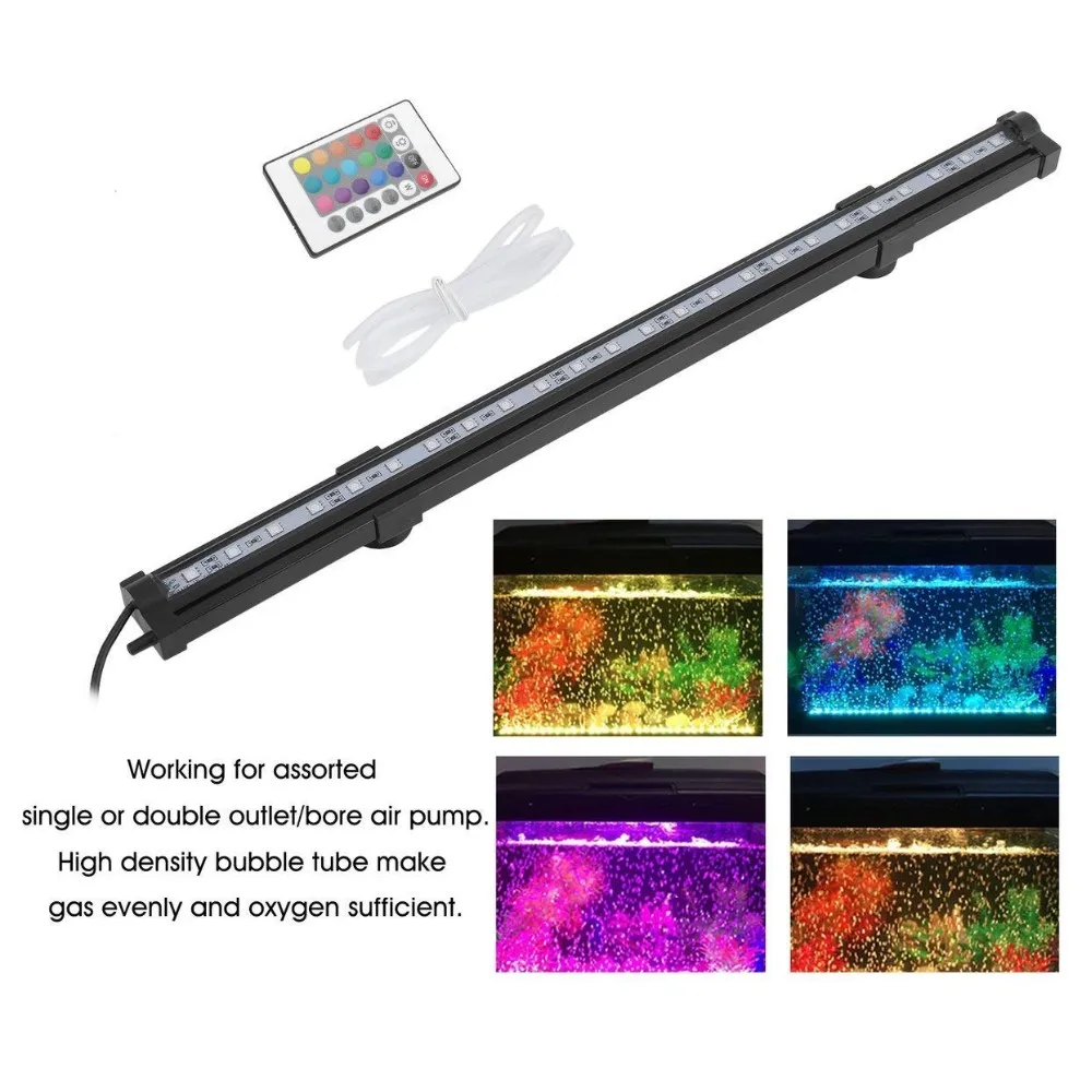 High Quality RGB SMD 5050 Colorful Underwater Reef Tank Lights Pluggable Air Bubble LED Aquarium Light