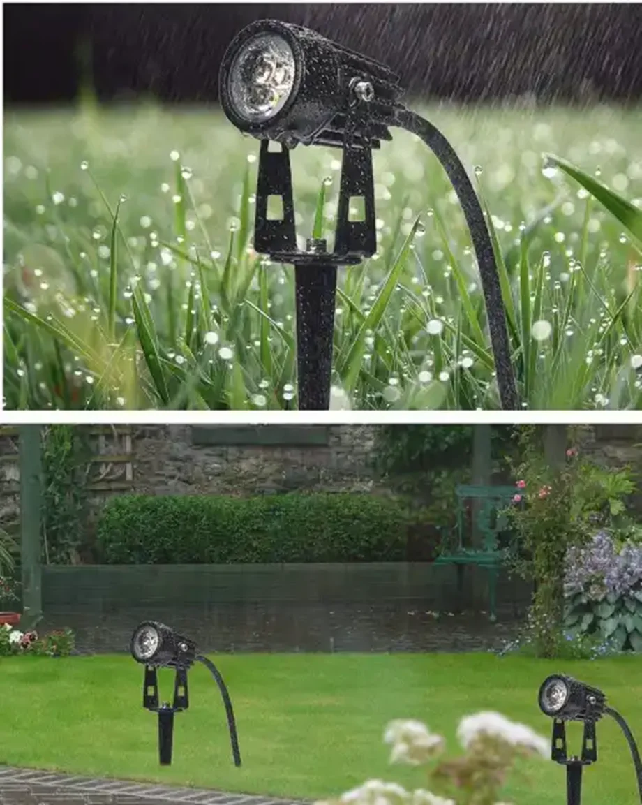 5W 3000K LED Garden Lawn Spike Light with Nail Outdoor Landscape Spotlight Pathway Yard Night Light Floor Ground Foot Lamp