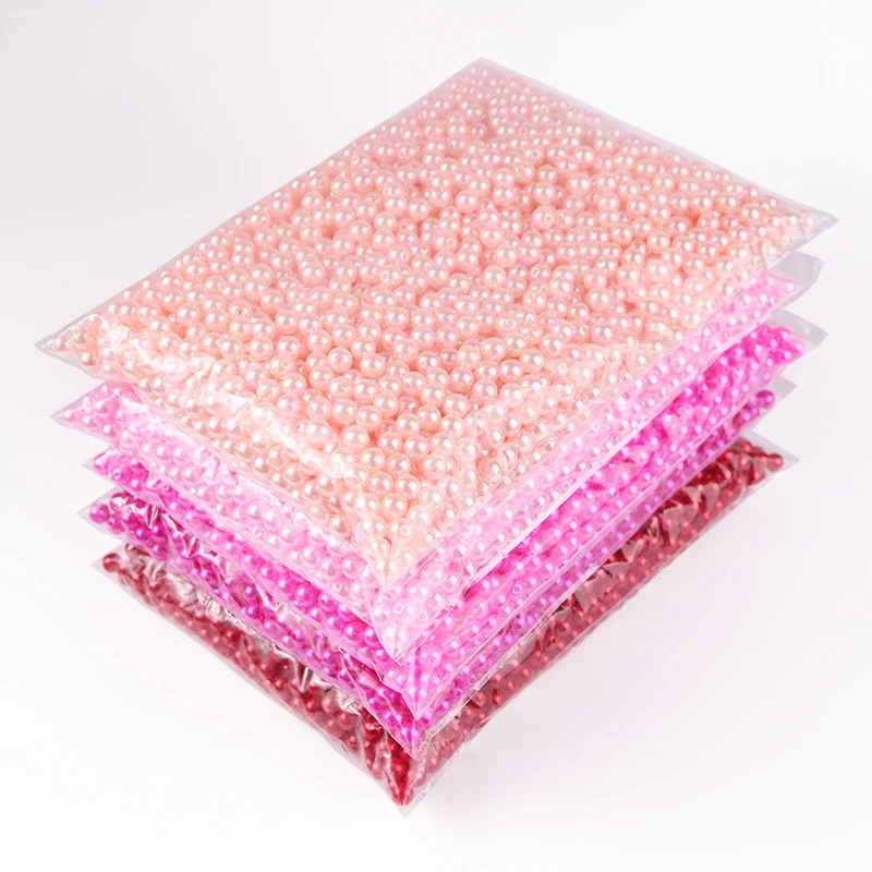 Wholesale Colorful 8mm ABS Pearls in Bulk Plastic Jewelry Garment Accessories  Craft DIY Beads Loose Pearls