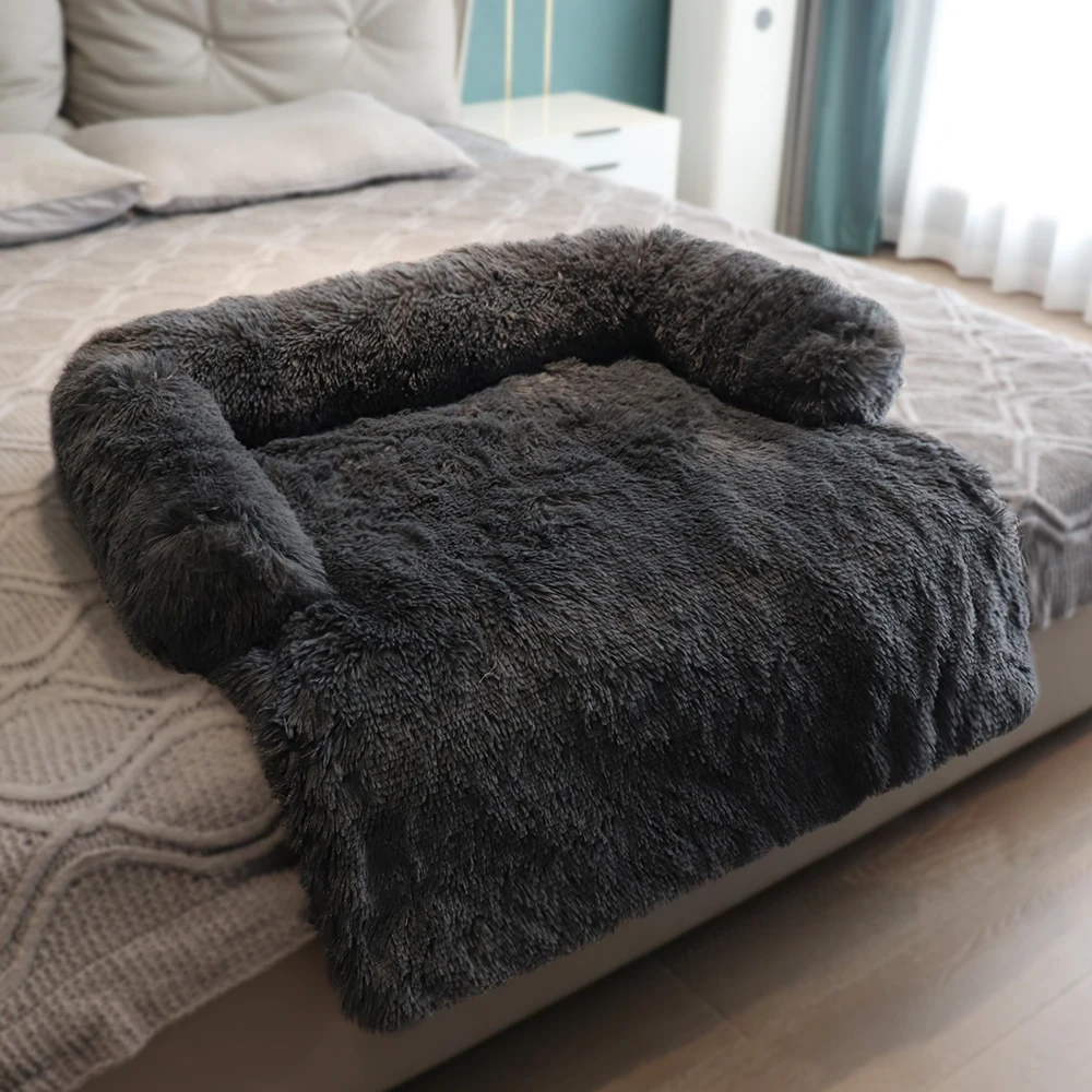 CF factory fluffy plush furniture protector pet mat washable dog supplies calming dog bed simons cat pillow cushion cat dog beds