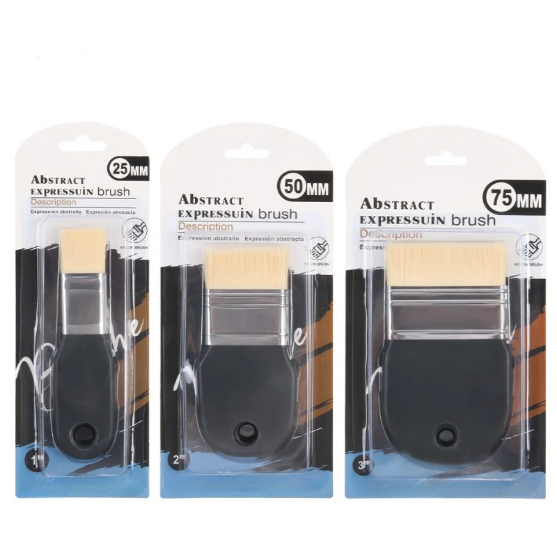 Students Art Supplies Wooden Board Brush for Watercolor Gouache Acrylic Paint Made with Durable Nylon