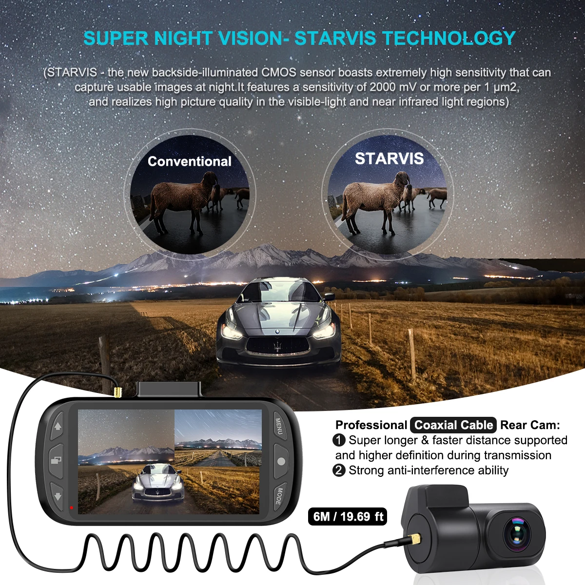  Видеорегистратор EACHPAI K200 1080P Wi-Fi GPS