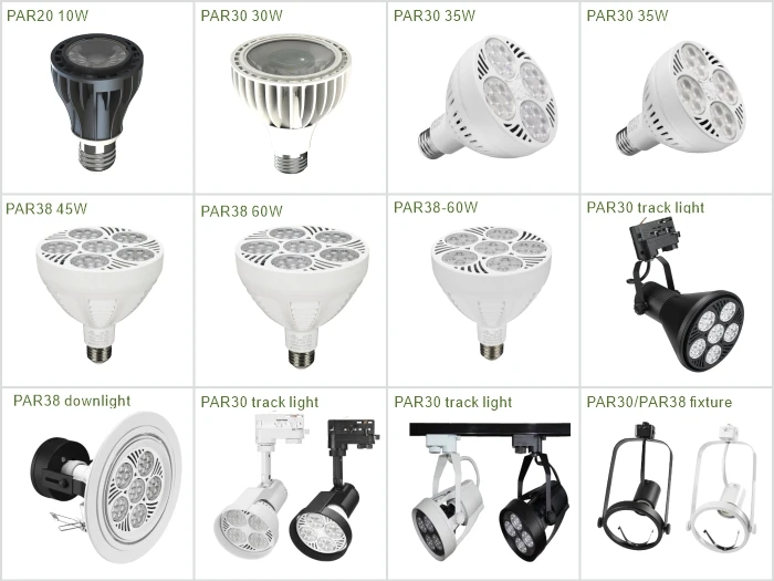 35 Вт 110 В 220 E26 E27 3000K 4000K 6000K 8000K 10000K 12000K светодиодная подсветка PAR30 трек ювелирные