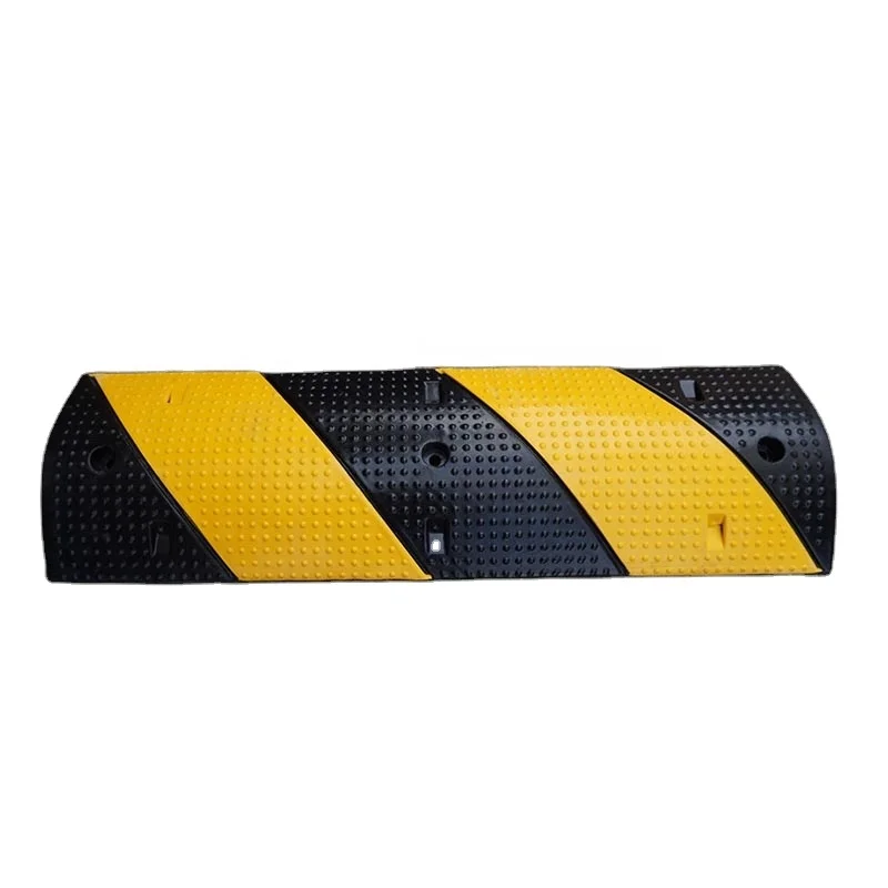 1000X300X60mm Good Quality Traffic Security Rubber Road Buffer Belt Driveway Humps Speed Bump