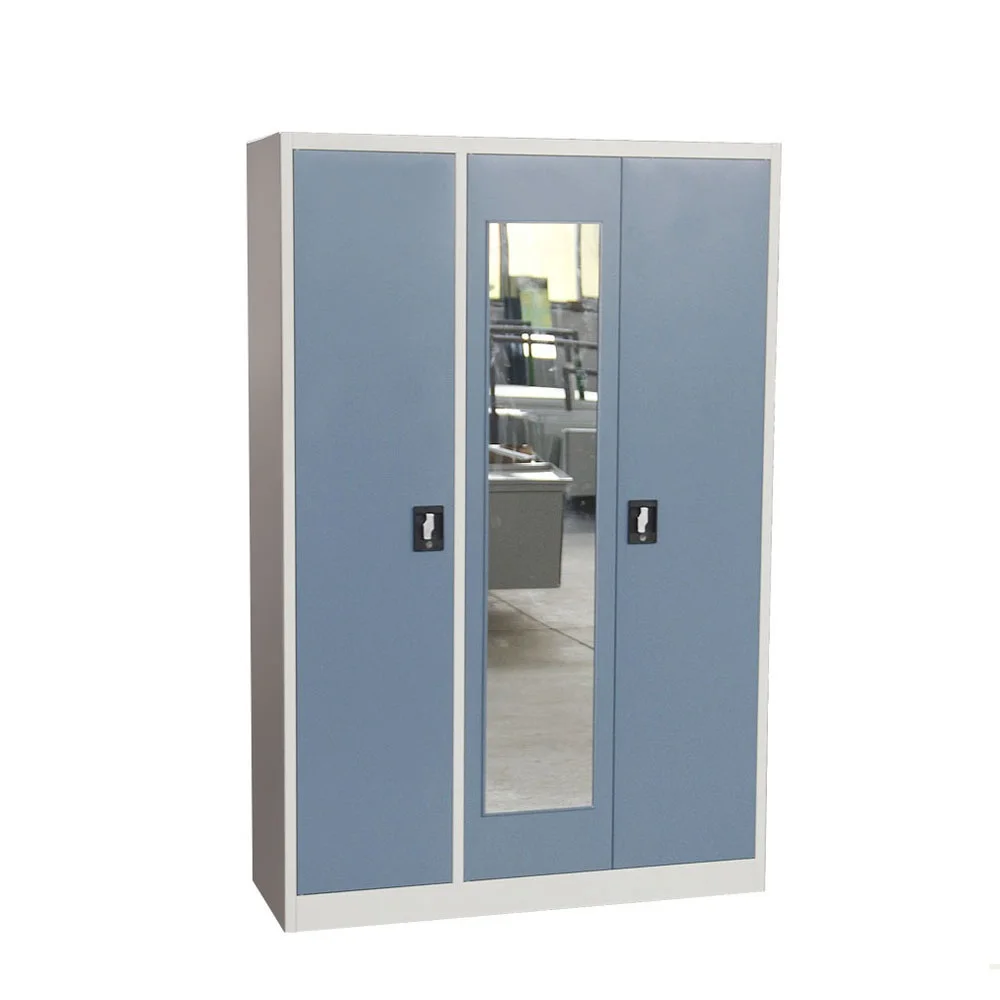 Armario dormitorio blanco Godrej 3 door wardrobe 3 door steel almirah designs with price metal wardrobe locker closet organizer