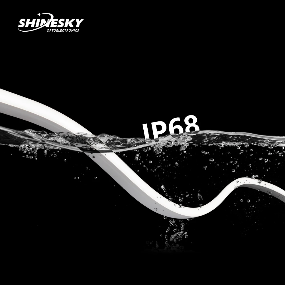 Силиконовая Светодиодная лента Гибкая Водонепроницаемая светодиодная неоновая IP68 DC24V светлая ландшафтного освещения для бассейна