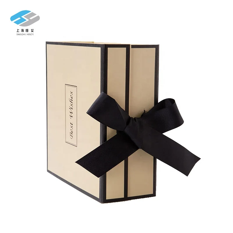 Collapsible Customize Logo Gift Box with Magnetic Closure Paper Wholesale Champagne Incense Packaging Gift Box with Ribbon