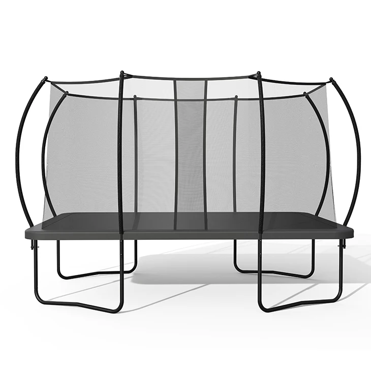 TUV Certified 15 Ft Rectangle Trampoline With Safety Enclosure Outdoor Jump Rectangular Trampoline For Kids Adults