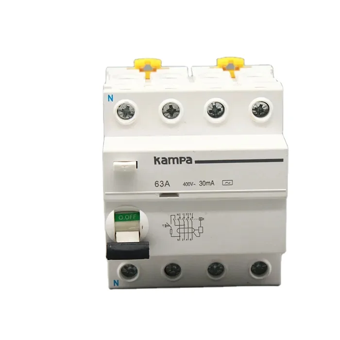 Kampa High Quality 380VAC 3P 40A RCCB for protecting the motor Residual Current circuit breaker