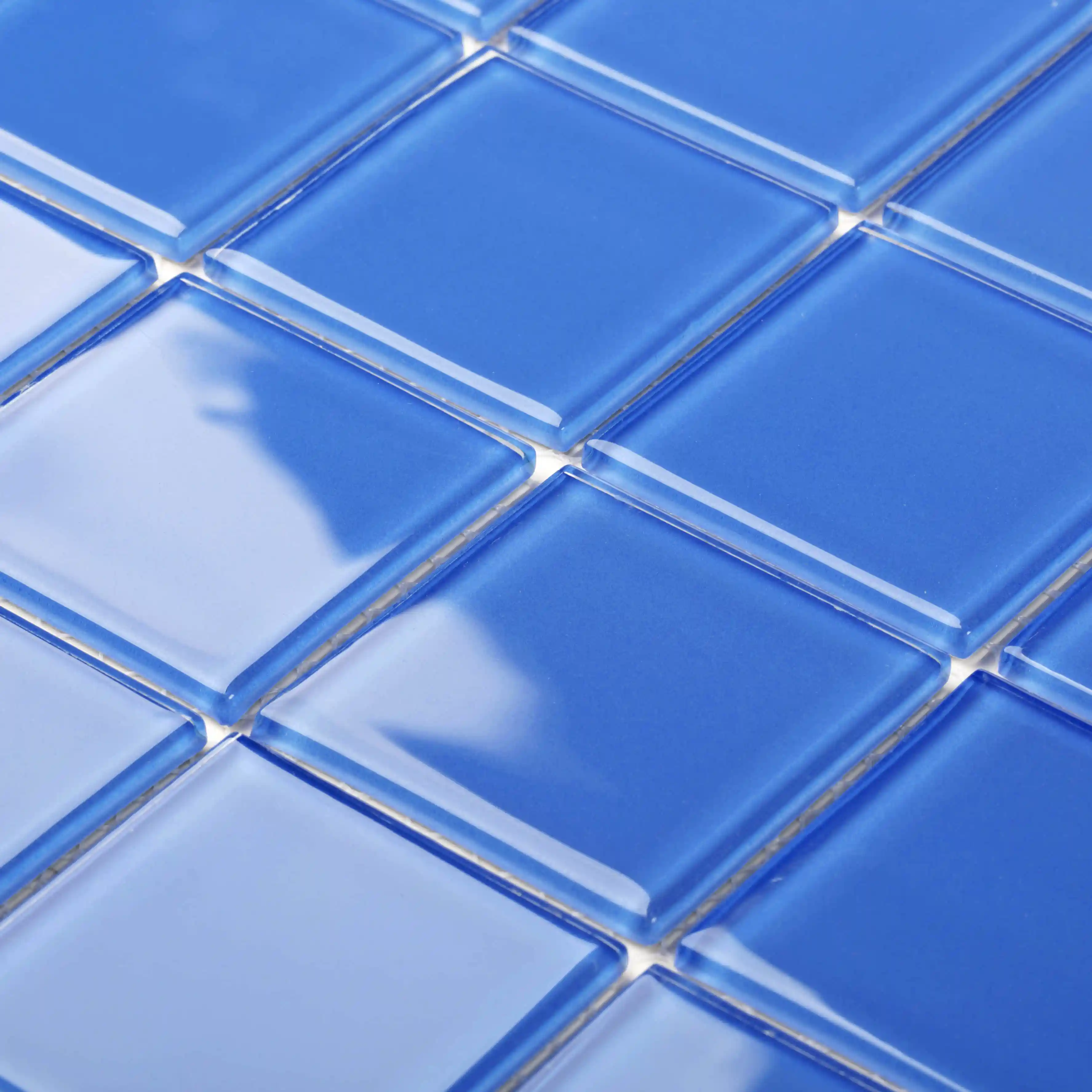 Wholesale China manufacturer 48x48 mm Decorative backsplash kitchen Blue Indoor Fiberglass Swimming Pool mosaic tiles (1600374445008)