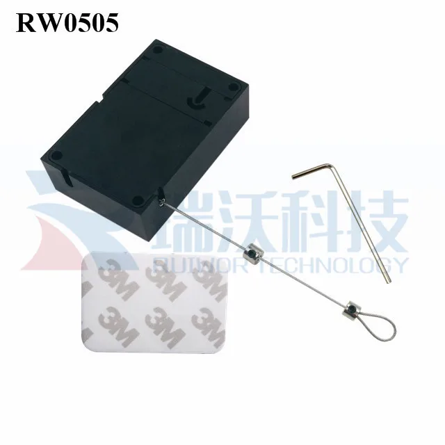 RUIWOR RW0505 Cuboid Противоугонный кабельный отвод с регулируемым концом петли лассо металлическим замком и шестигранным ключом