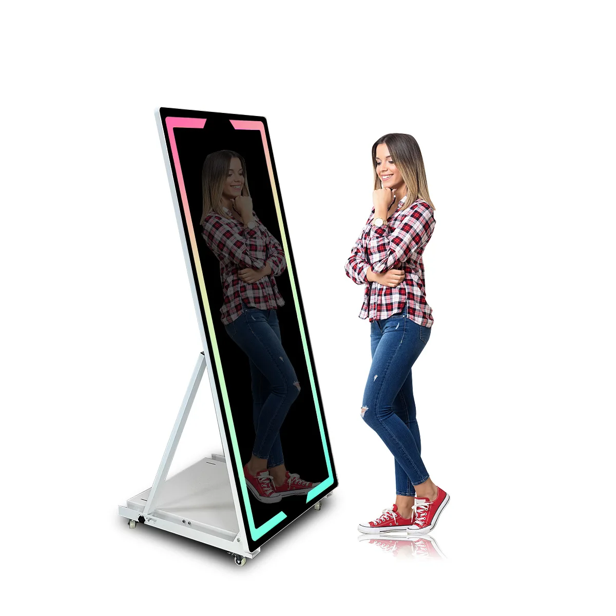 Digital Mirror Photo Booth 45 inch 65 inch with Printer and Camera