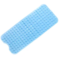 Mulan 40*16in PVC Nonslip Bath Mat Bathtub Suction Cup Solid Massage Mat Transparent Anti bacterial Rugs Wholesale