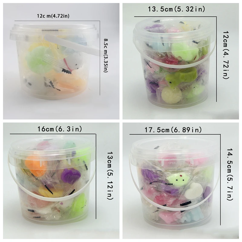 EE364 игрушки-антистресс из термопластичной резины, мини-ведро для хранения, подарок, снятие стресса, стрейч, милые животные, кавайные сжимаемые игрушки, сжимаемые игрушки