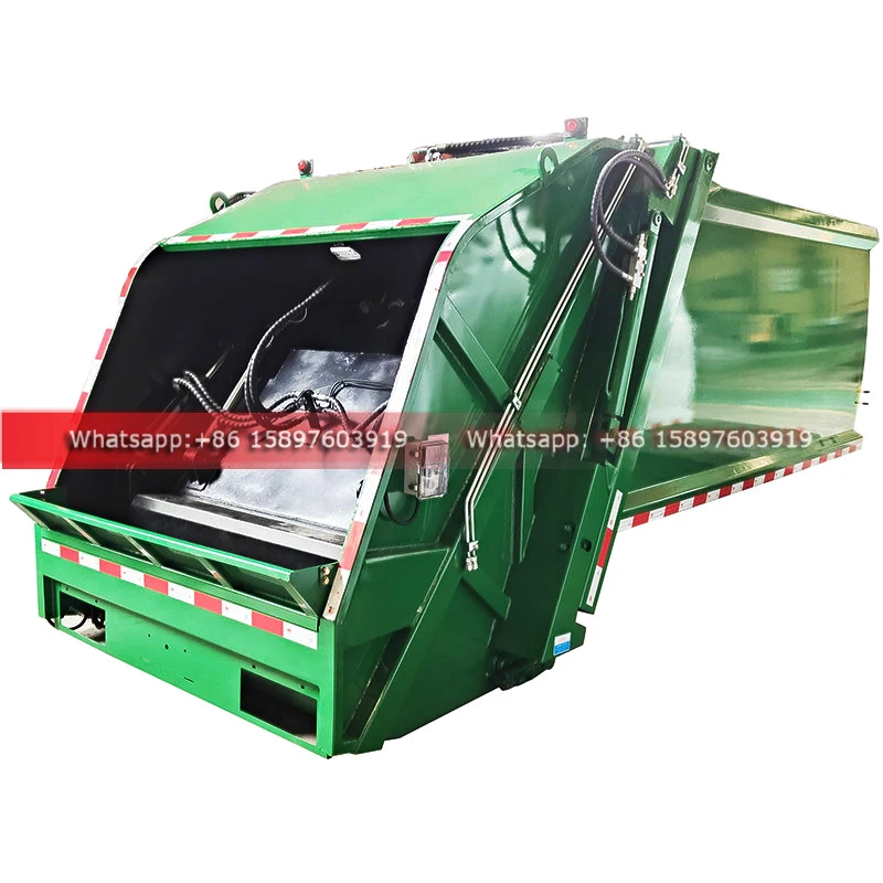 Customized Rear Loader Garbage Compactor Truck Body 8cbm Hydraulic Compactor Garbage Upper Box Factory for Sales
