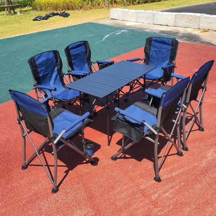 Outdoor folding chair armrest portable large camping chair director seat lightweight leisure beach fishing folding chair