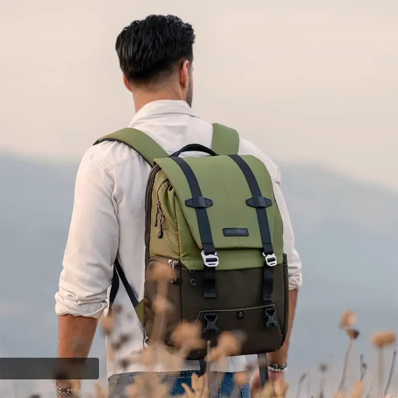 Newest Design 15.6 Inch Laptop Compartment Camera Backpack Large Capacity Custom Case for Travel Photographers for DSLR Camera