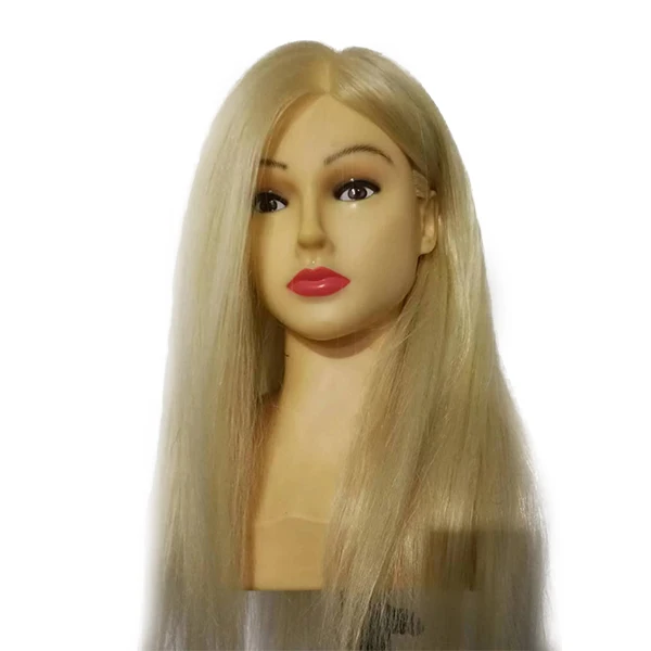 Cosmetology Synthetic Hair Curled Cutting Braids Practice Hairdressing Mannequin Dolls Styling Professional Barber Training Head