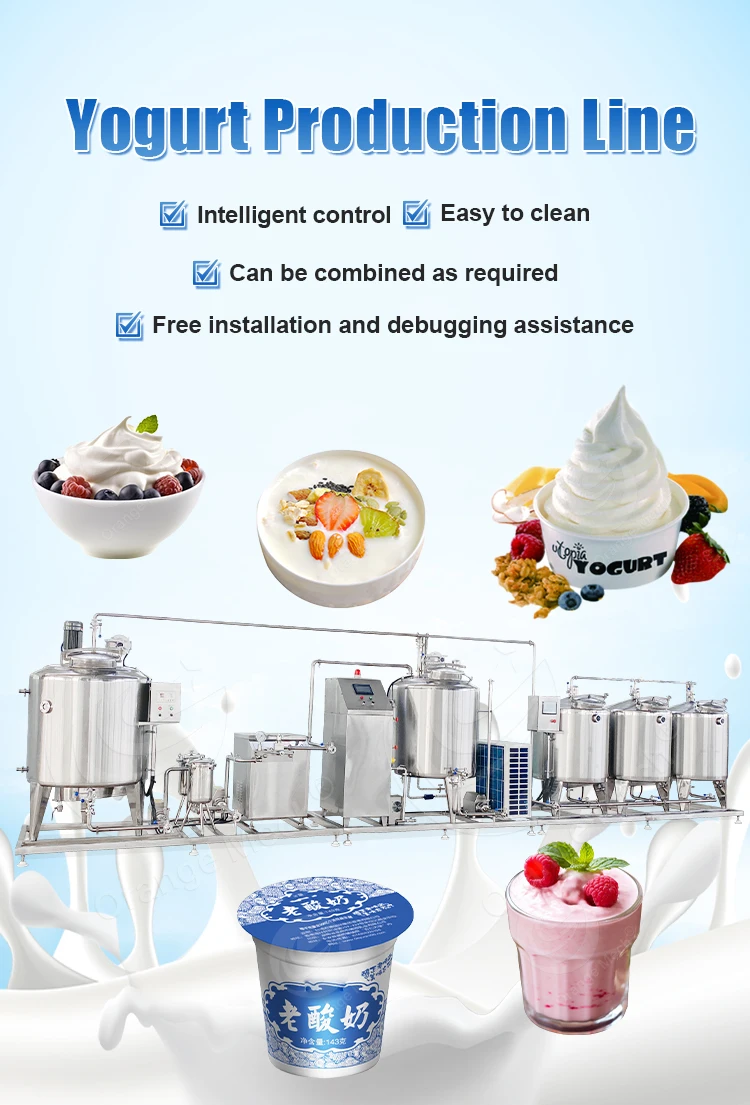 Uht Industrial Milk Powder Yoghurt Yogurt Dairy Make Process Machine Small Scale Plant Production Line