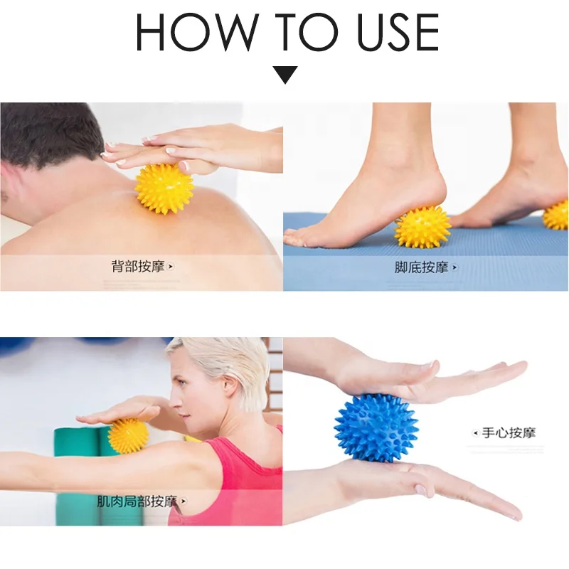 
pvc hand trihher point therapy spiky massage ball 