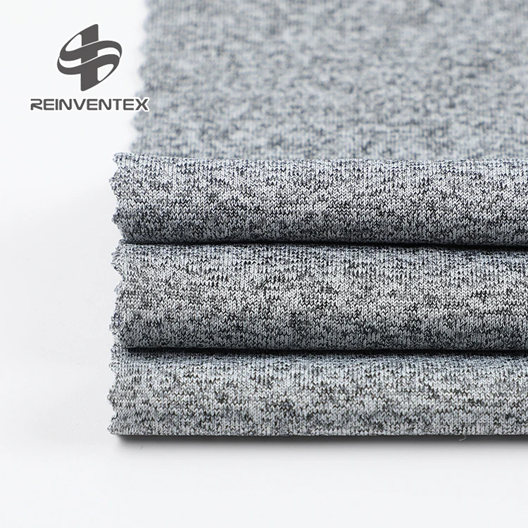 
1095 Wholesale leggings underwear knit light heather stretch grey cationic spandex fabric polyester 