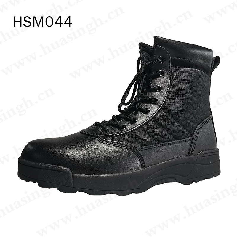 YWQ,factory wholesale anti-shock outdoor combat shoes 4 inch strong grip durable tactical boots with side zipper HSM051