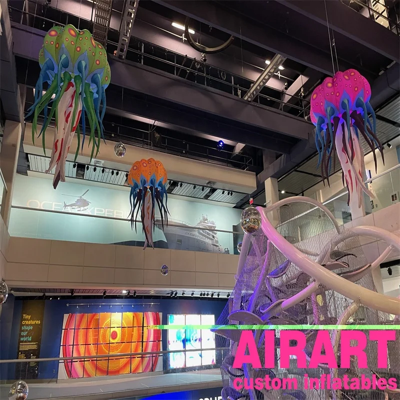 giant inflatable stage background decorative jellyfish music event inflatables