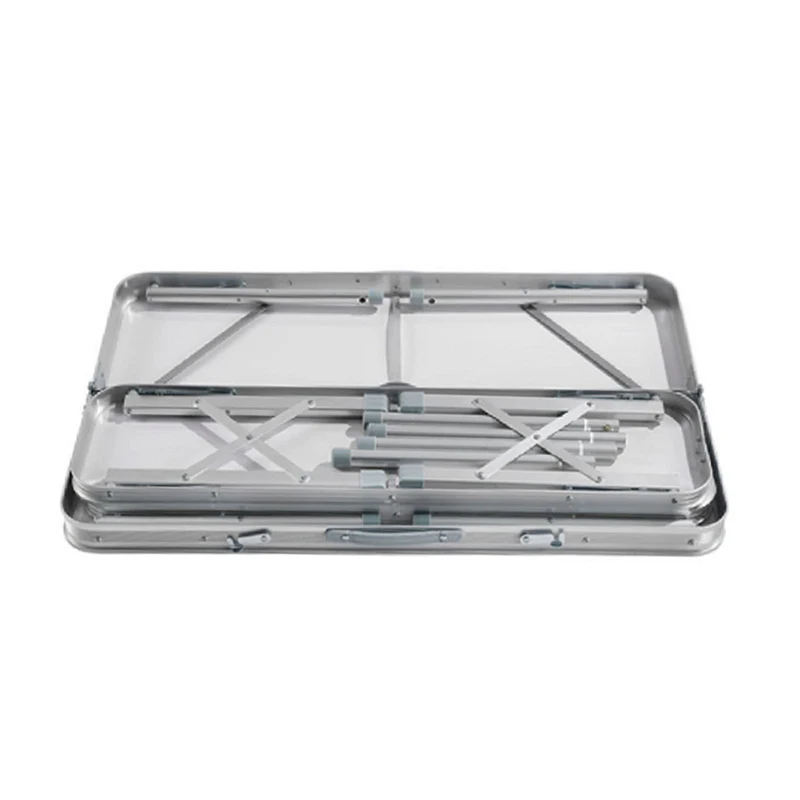 Aluminum folding picnic table and bench set with 4 seats portable camping table sets