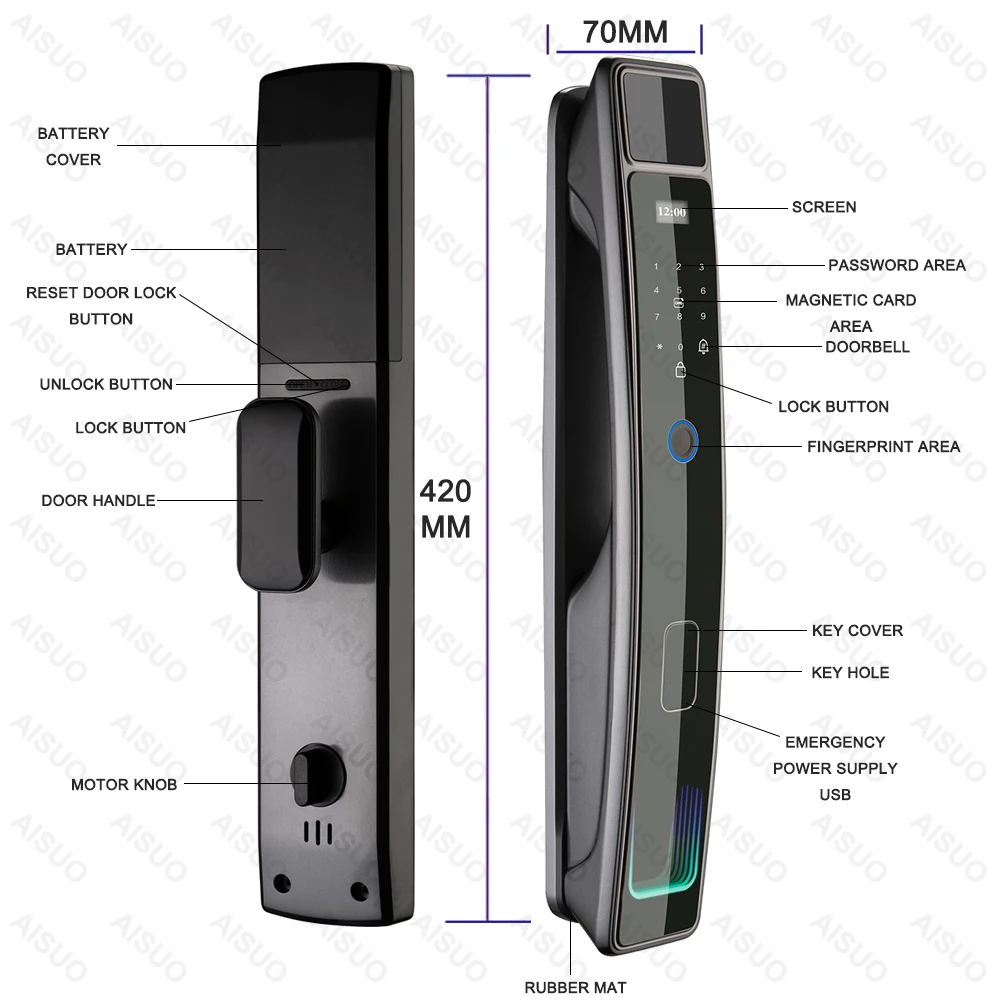 TUYA WIFI APP Impressão Digital Wifi Bloqueio Keyless Biométrico Smart Lock