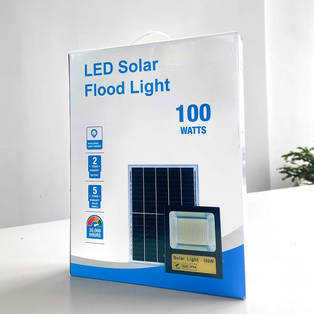 Multi function Portable Die-cast Aluminum Outdoor IP65 Solar Flood Light 60W100W 200 watts Led Powered Solar Flood Light