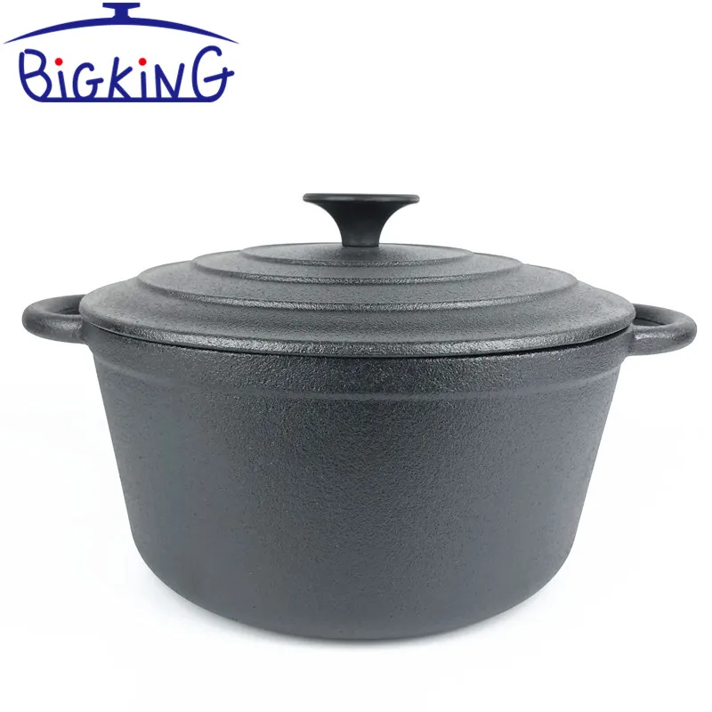 Pre-seasoned Cast Iron Round Casserole with Lid