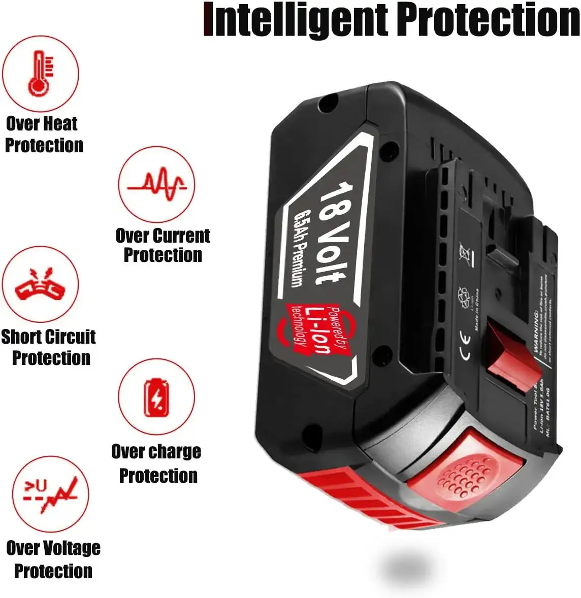 18V 5.0Ah replacement Battery Compatible With Bosch 18V tool battery BAT610 BAT611 BAT619 BAT620 BAT610G tool battery