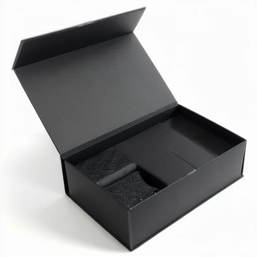 Custom Biodegradable Luxury Magnetic Gift Box Packaging Ribbon Handle Folding Hard Rigid Cardboard Paper Clothing Insert Boxes