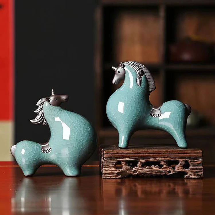 Китайский керамический элегантный декоративный орнамент Tang Ma Qingyun Ningyuan